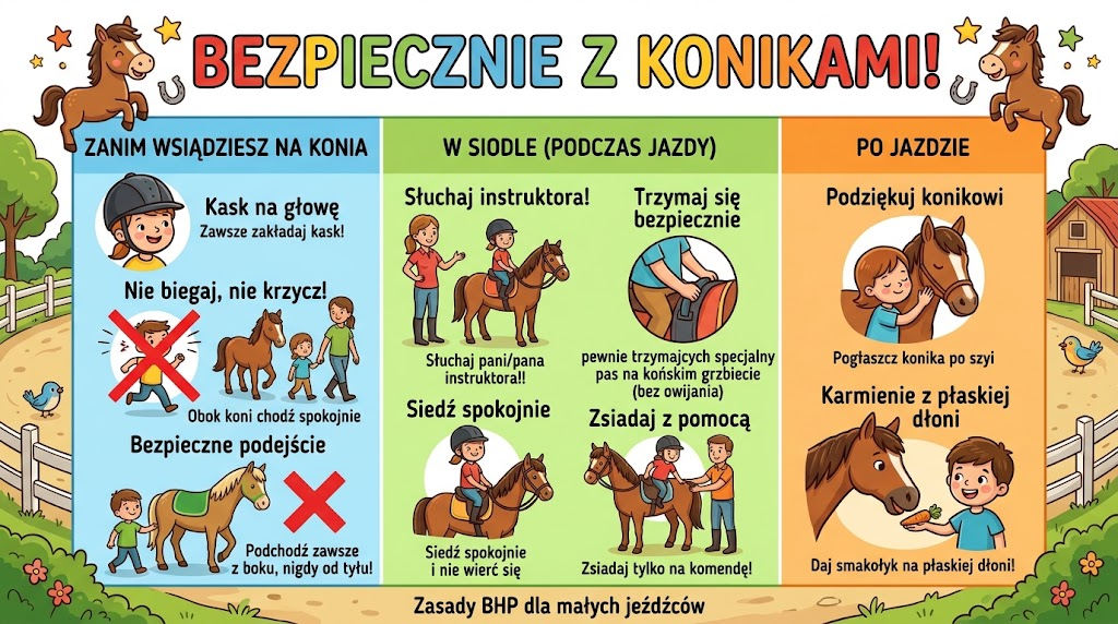 Bezpiecznie z konikami! — pełne zasady znajdują się poniżej.